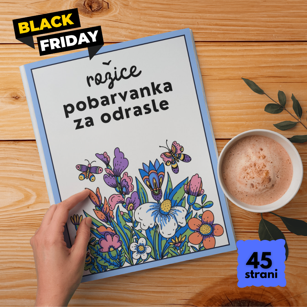 Rožice - pobarvanke za odrasle - POBARVANKE