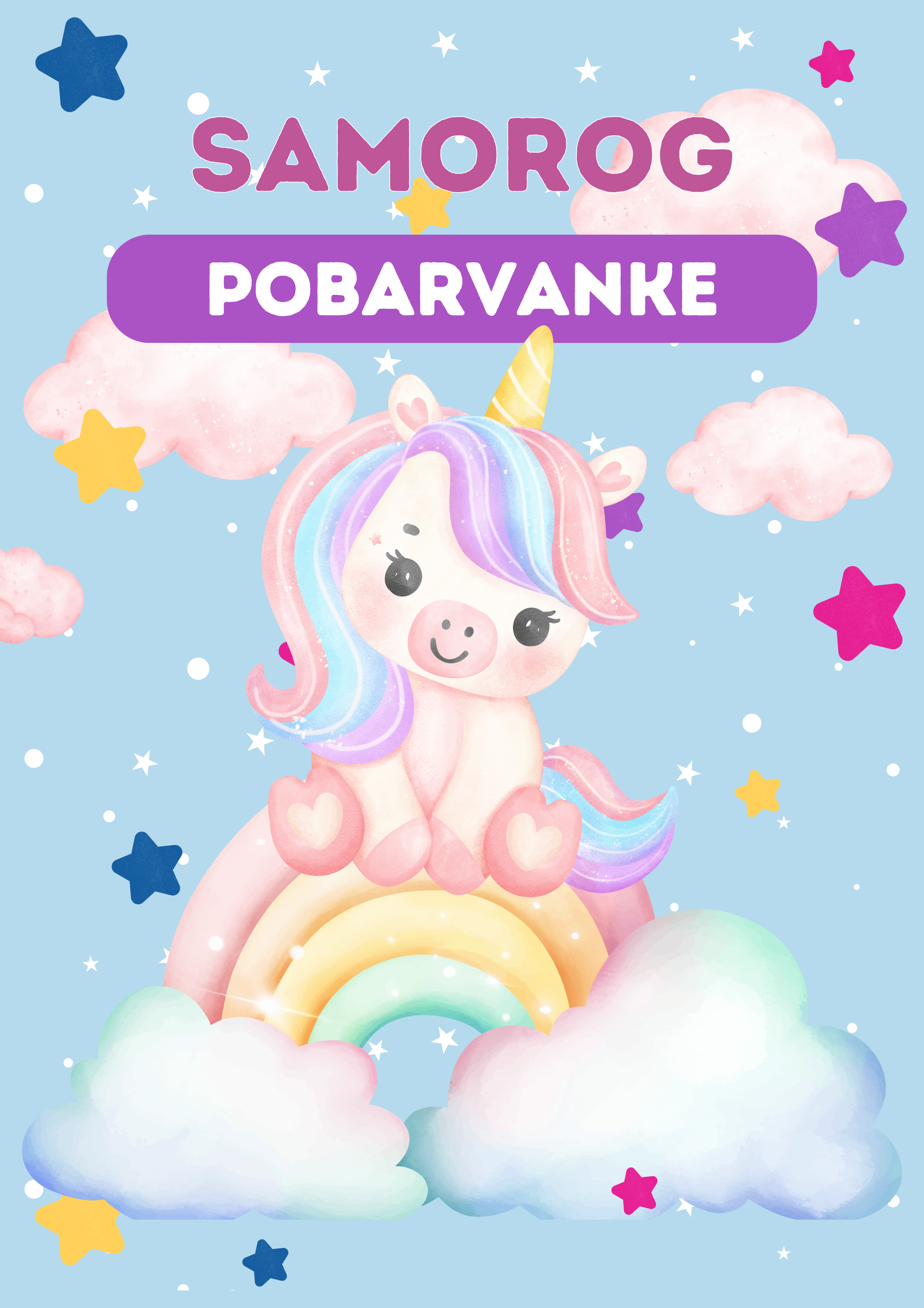 Pobarvanke samorog - POBARVANKE