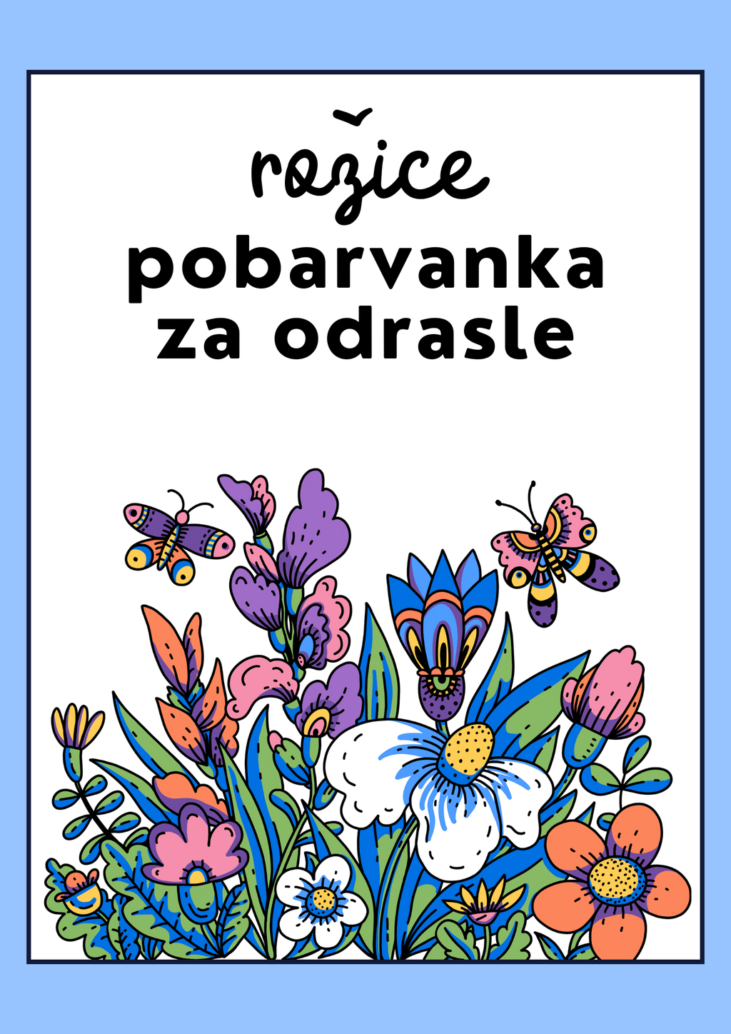 Rožice - pobarvanke za odrasle - POBARVANKE