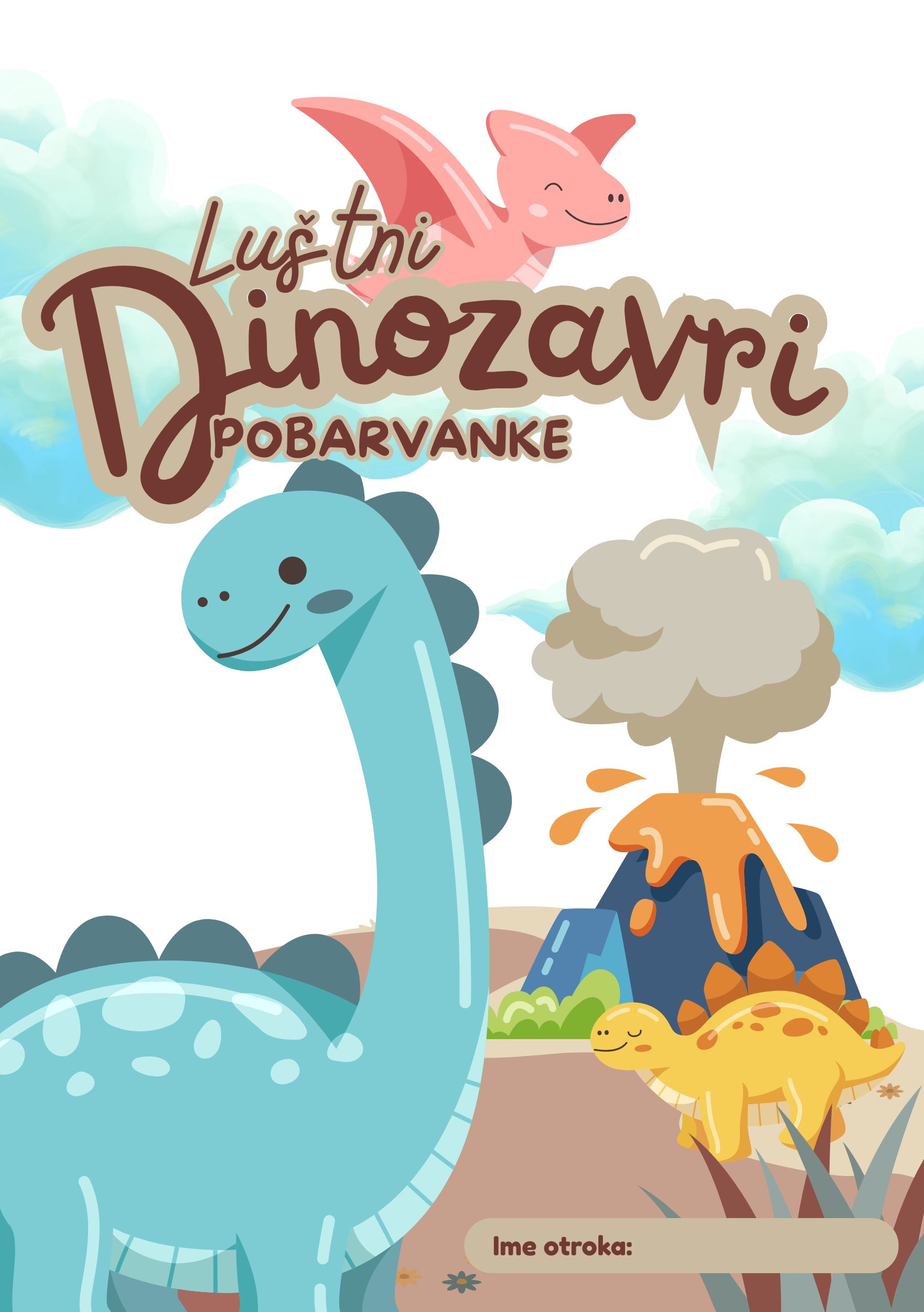Pobarvanke Dinozavri - POBARVANKE