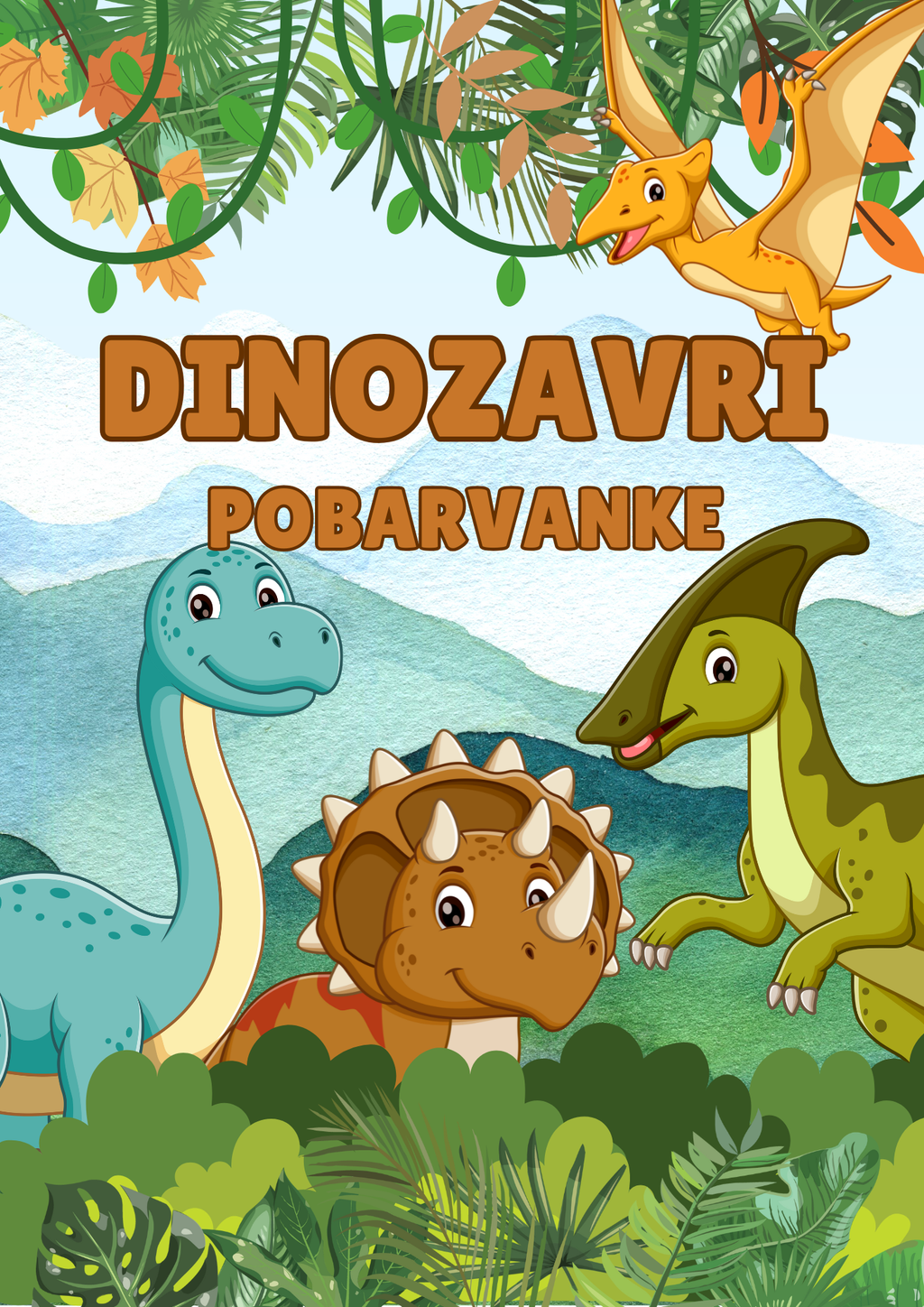 Pobarvanke Dinozavri Mini - POBARVANKE