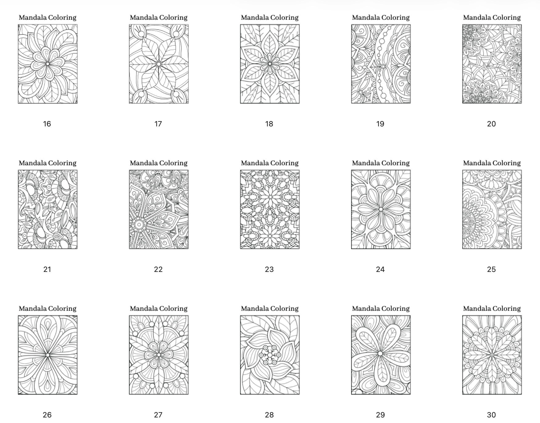 Mandala - Pobarvanke za odrasle - POBARVANKE
