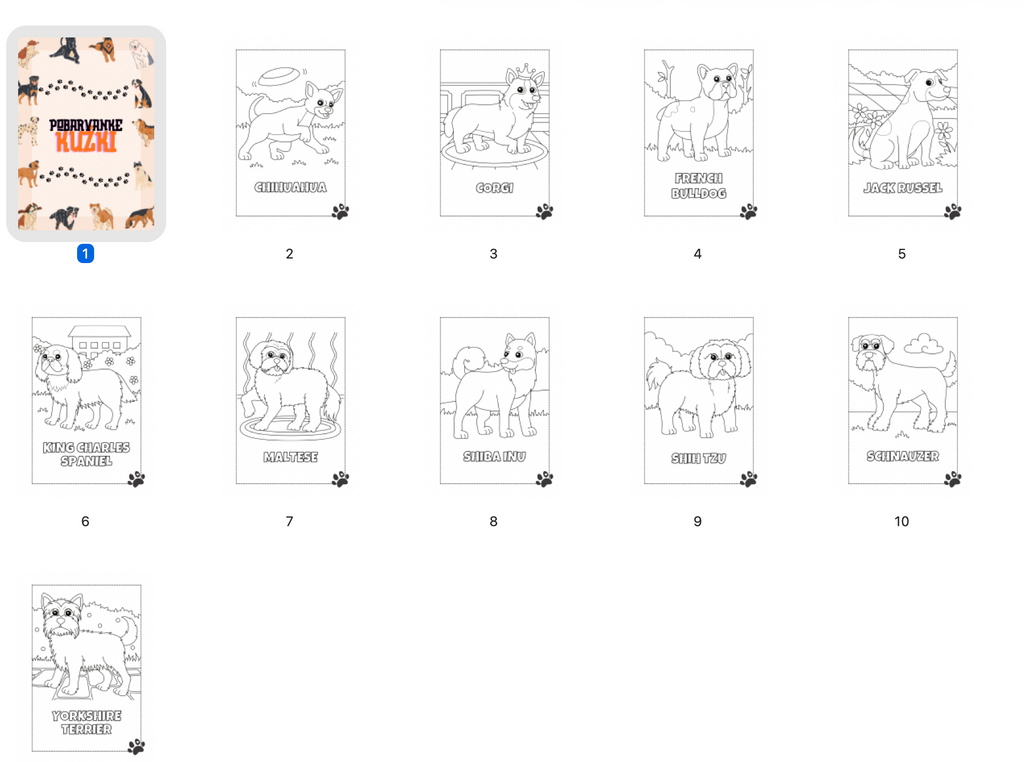 Pobarvanke kužki - POBARVANKE