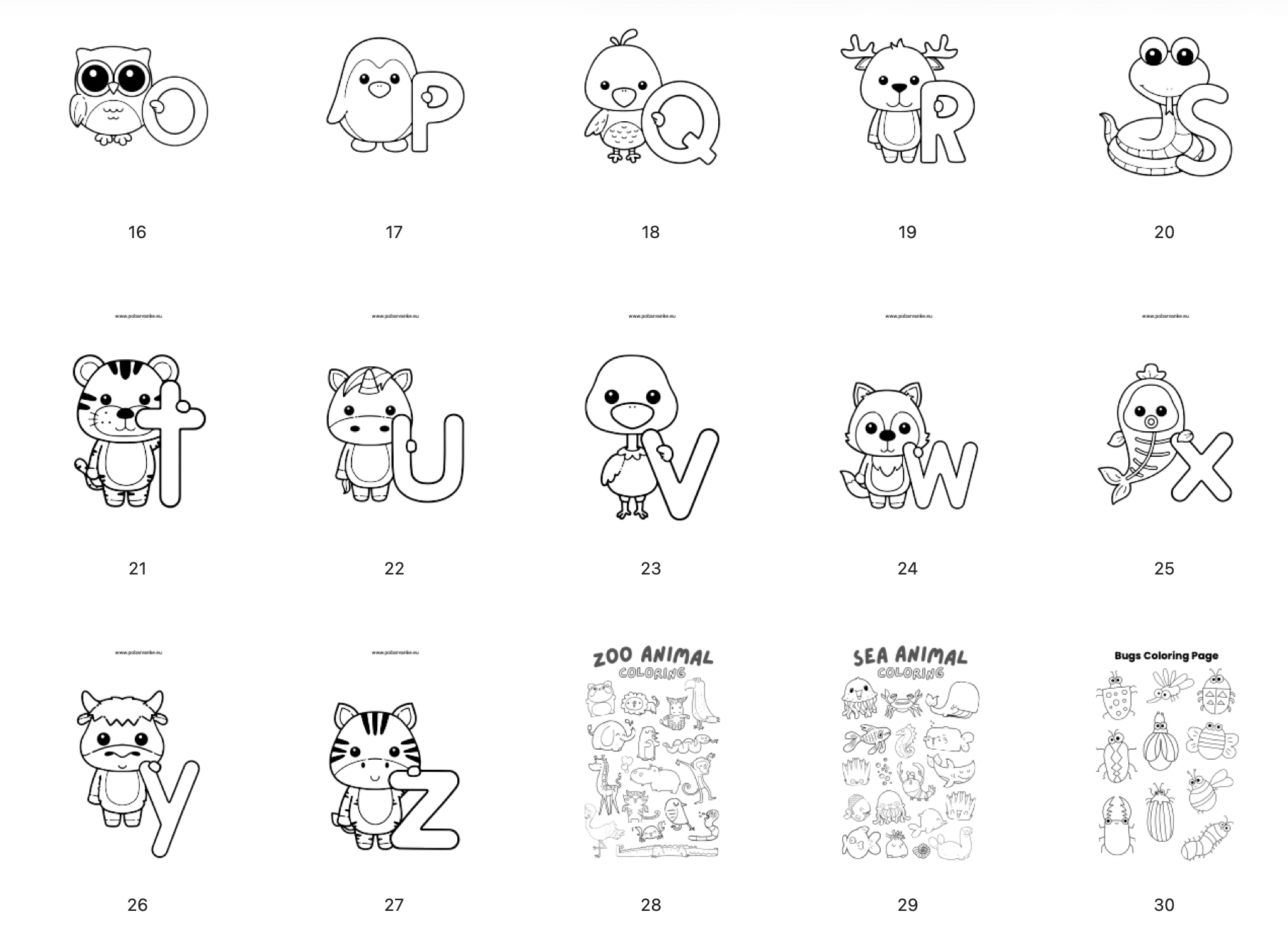 Pobarvanke živalice - POBARVANKE