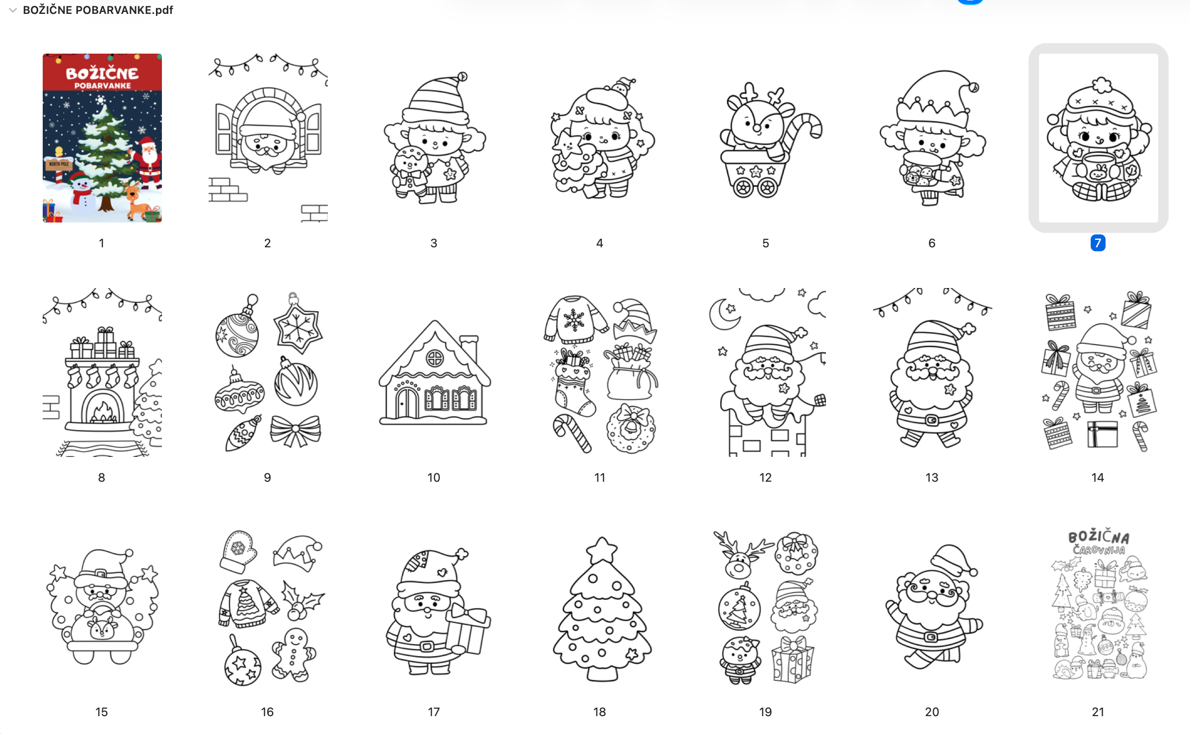 Božične pobarvanke + DARILO