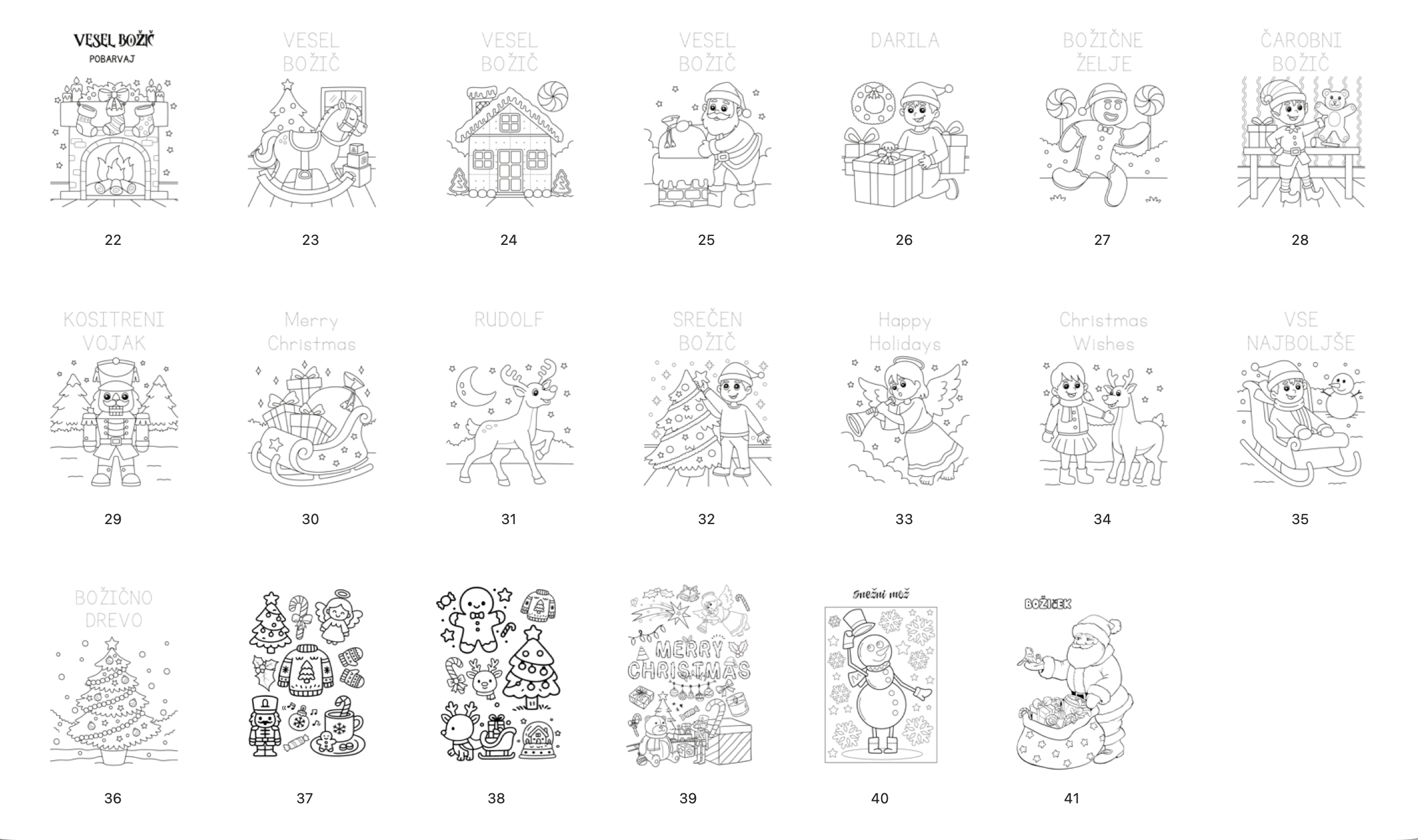 Božične pobarvanke + DARILO